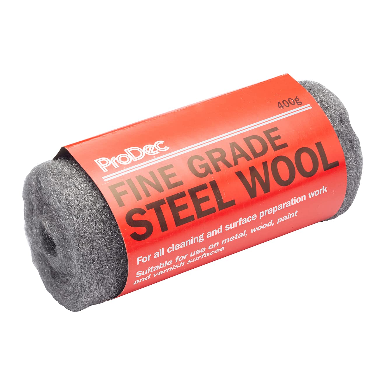 Prodec 400G Fine Grade Steel Wool, Wire Wool For Cleaning, Polishing & Surface Preparation Of Wood, Metal, Brass, Copper Pipes, Ideal For Removing Paint, Varnish, Rust, Keeps Mice & Rodents Away