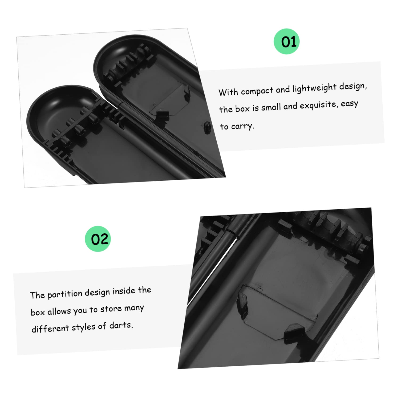 GOOHOCHY Game Container Portable Case Holder Organizer Plastic Secure Easy to Carry Black