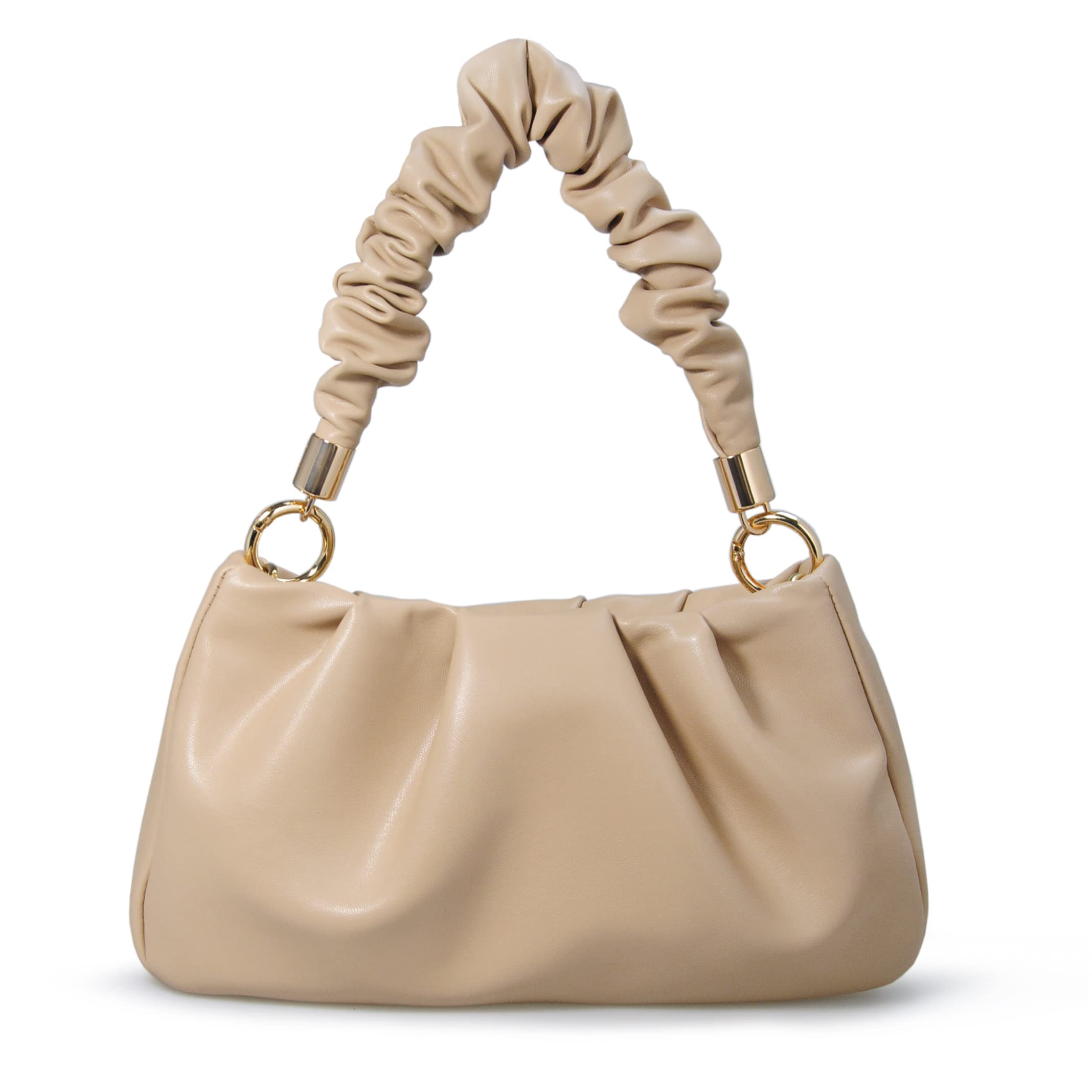 Cloud Pouch Bag Damen Schultertasche, weiches veganes Leder, Vintage, Hobo-Kette, Umhängetasche, ...