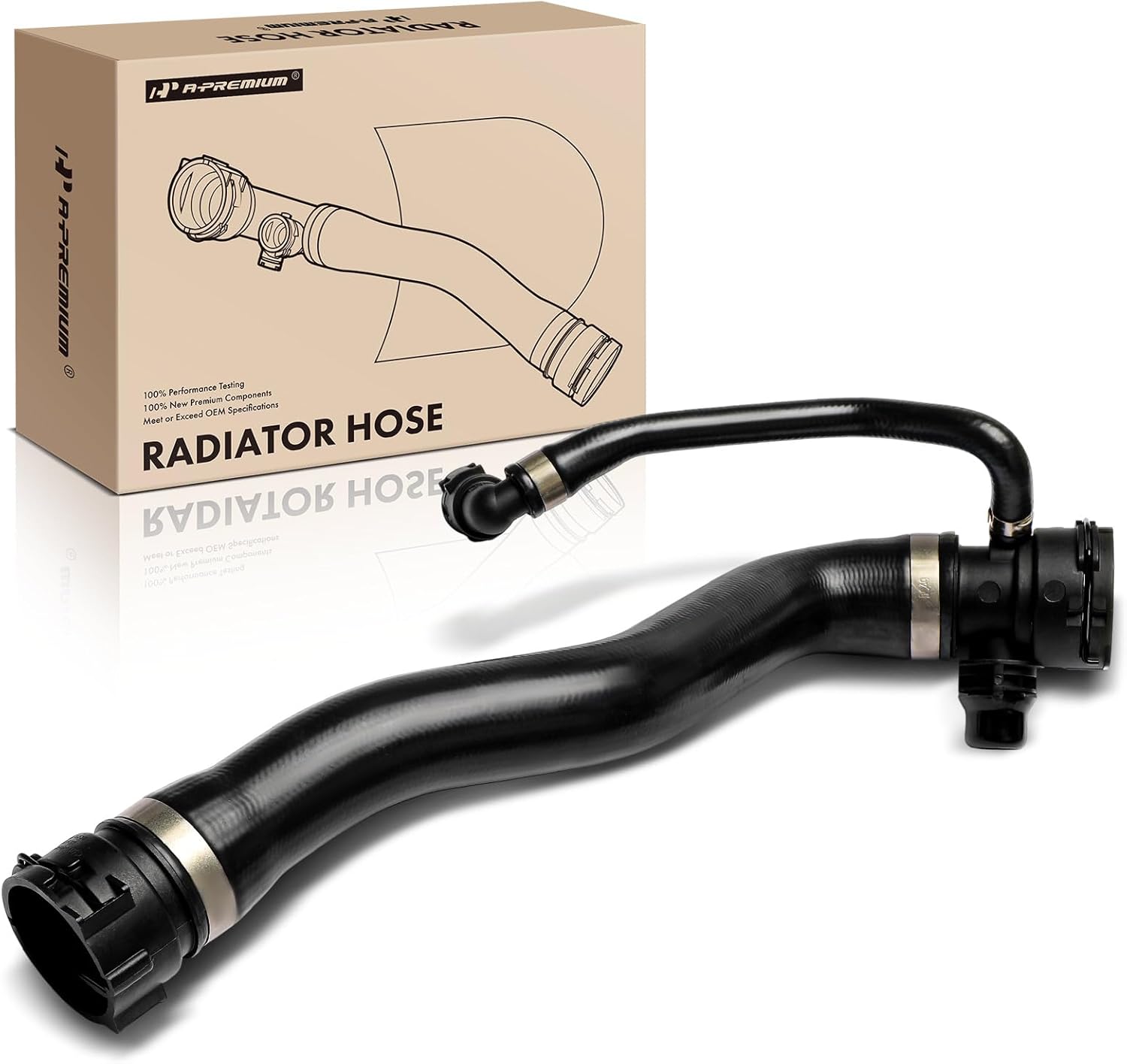 A-Premium Upper Radiator Coolant Hose Compatible with BMW E83 Series X3 2003-2011