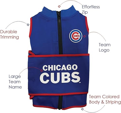 Miniatura 7 de MLB Chicago Cubs - Chaleco calmante para la ansiedad para perros y gatos con ansiedad, miedos, fuegos artificiales, ruidos fuertes, oscuro, mantiene