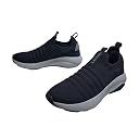 Neeman's Unisex Begin Walk ‘Breeze’ Slip Ons Shoes | Breathable Knit Upper with Cushioned Insole & Supportive Midsole for Everyday Comfort | Black/Grey UK5 gallery image
