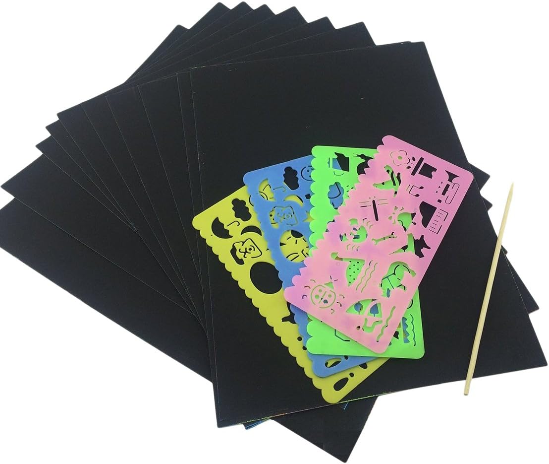 Mseeur Scratch and Sketch Art Papers, Scratch Art Rainbow