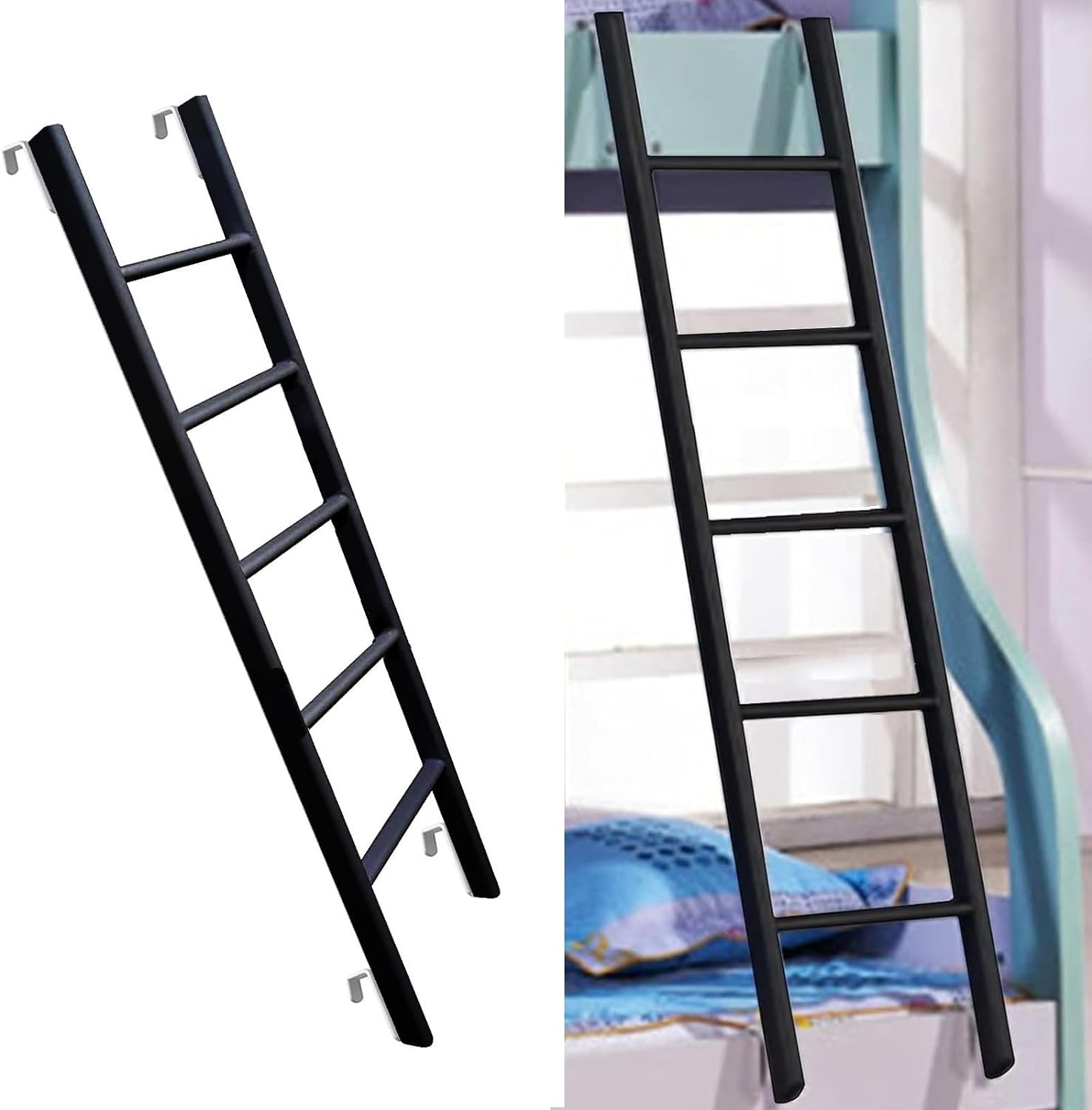 Échelle de lit superposé réglable 150 cm suspendue pour chambre double et mezzanine gain de place