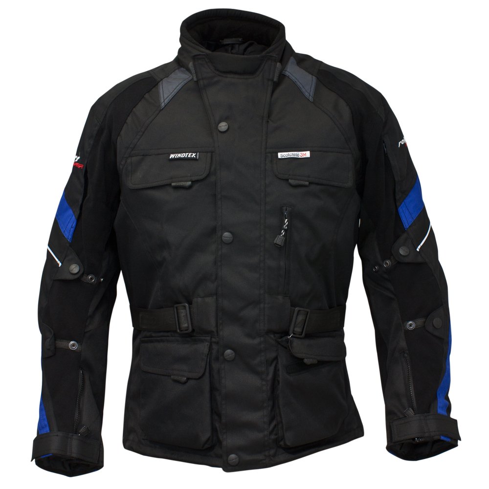 Roleff Racewear 5221 XS Orkan Textile Motorcycle Jacket - Black/ Blue