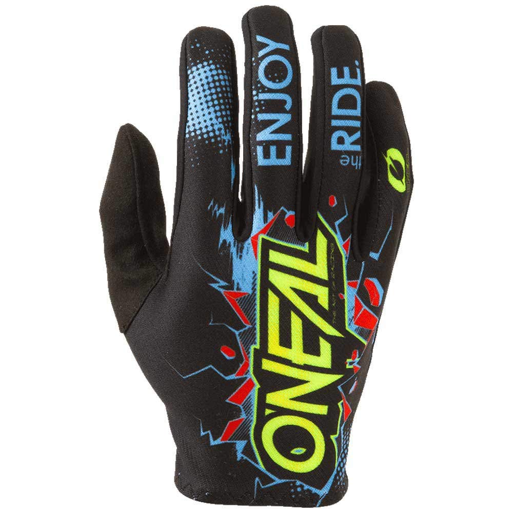 O'Neal | Cycling & Motocross Gloves | Kids | MX MTB DH FR Downhill Freeride | Durable & Flexible Materials, Vented Palm | Youth Matrix Villain Glove | Black | Size XS