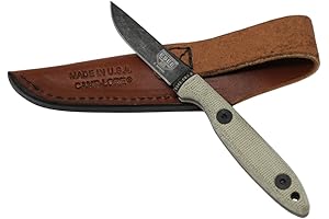 Cody Rowen CR2.5 Hunting Camping Fixed Blade Knife w/Leather Sheath (Black Oxide)