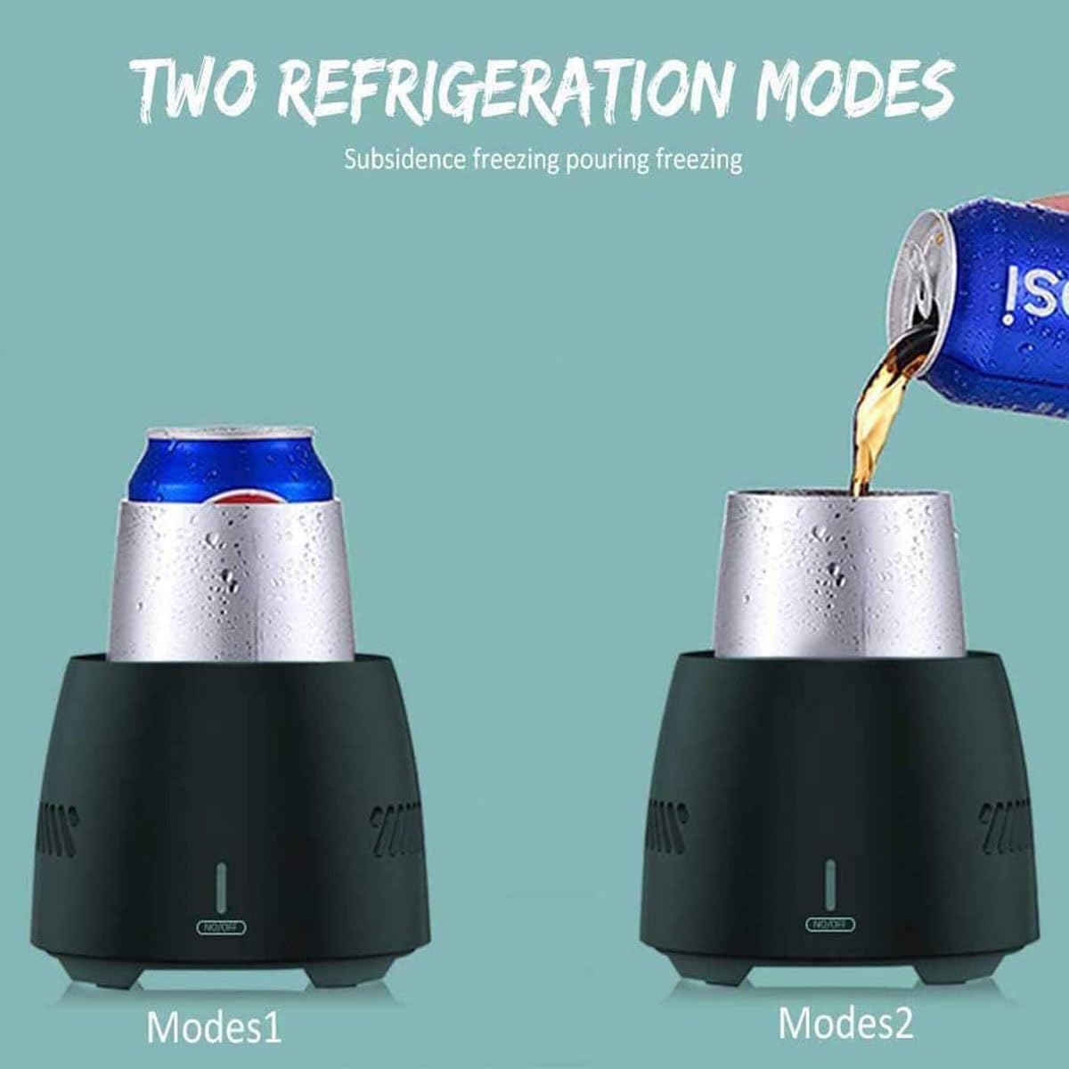Tazza refrigerante Portatile, Dispositivo di Raffreddamento Elettrico Intelligente a congelamento rapido, Tazza refrigerante a Raffreddamento istantaneo, Tazza refrigerante Portatile(Black)