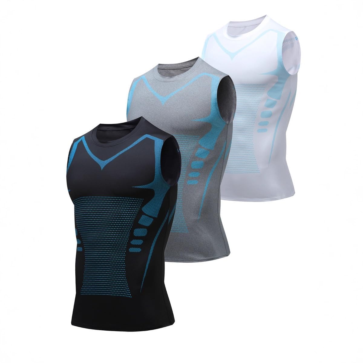 MEIION Solverana Kompressionsshirt Herren Bauch Weg Unterhemd Figurformend