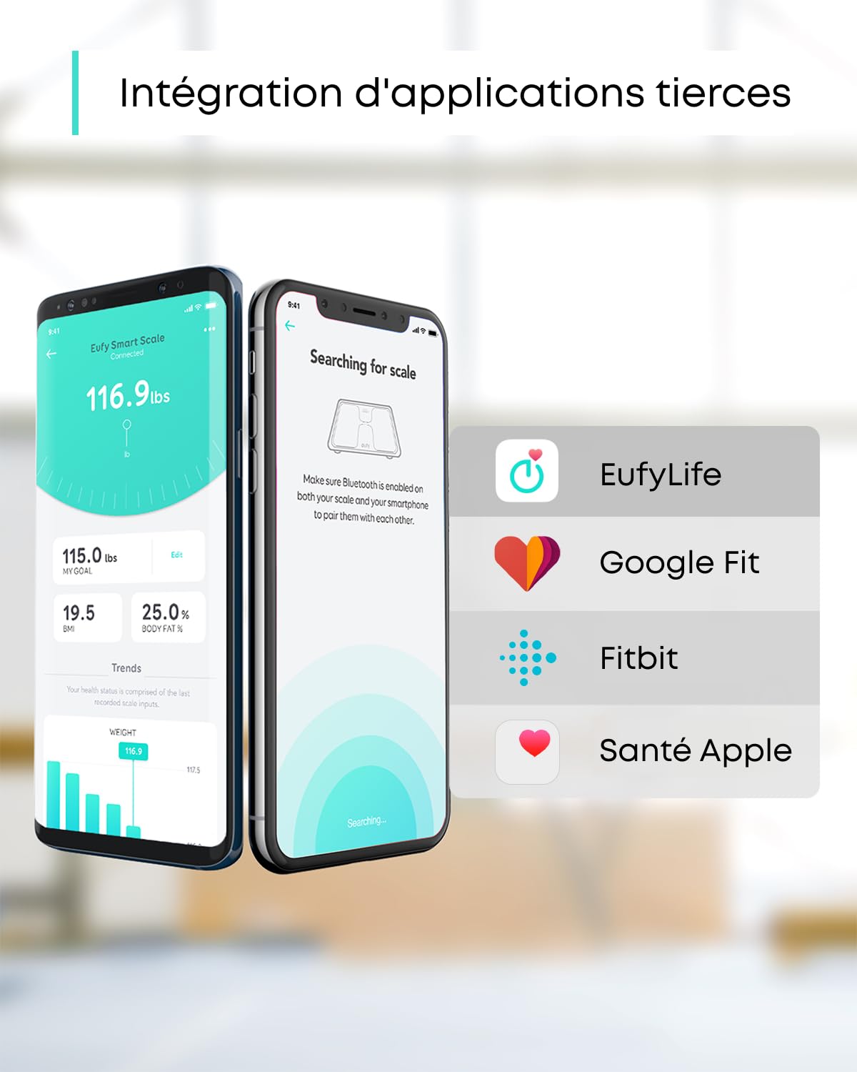 eufy C1 Pèse personne électronique by Anker – Balance digitale avec Bluetooth, affichage LED, 12 mesures (poids/IMC/masse grasse/etc.) avec appli Android/iOS