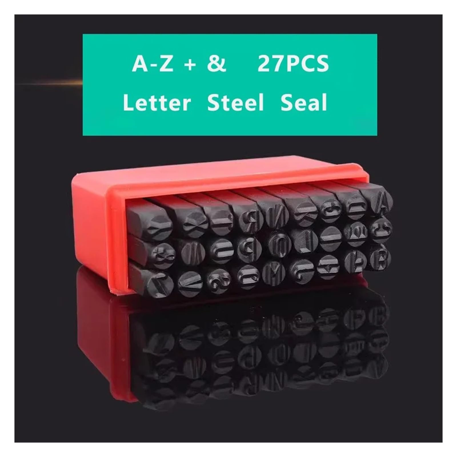 Zestaw stempli z literami i cyframi, Zestaw stempli z literą alfabetu i numerem ze stali do logo DIY skórzanej biżuterii(2.5 Letter)