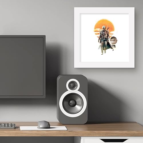 Miniatura 6 de Trends International Gallery Pops Star Wars The Mandalorian - Póster de pared de sol del desierto, 12 x 12 pulgadas, versión enmarcada en blanco