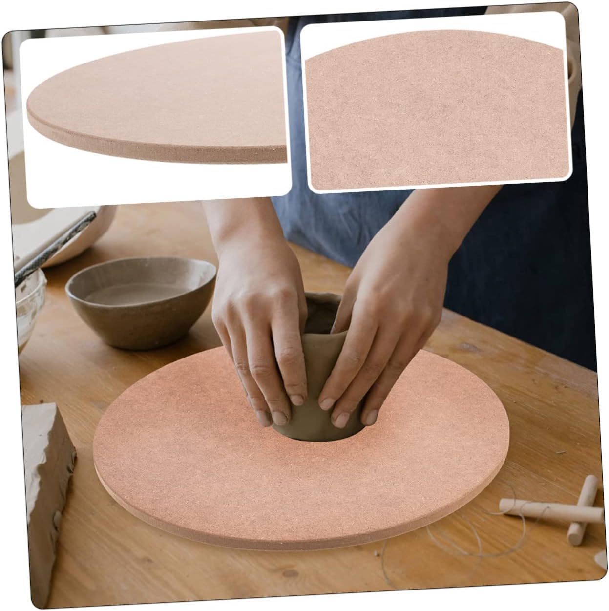 Lurrose Pottery Bats Pottery Tray for Crafting High Density Compression Board Creates Bowls Cups and Sculptures