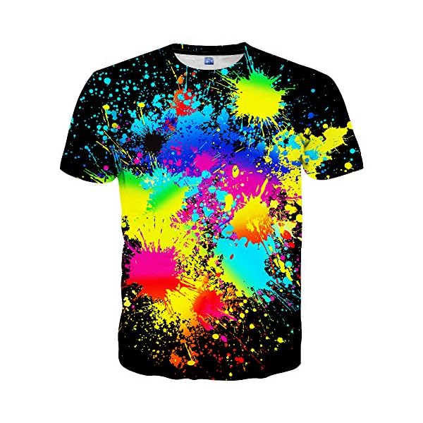 Hgvoetty Unisex Stylish 3D Printed Graphic Short Sleeve T-Shirts for Women Men