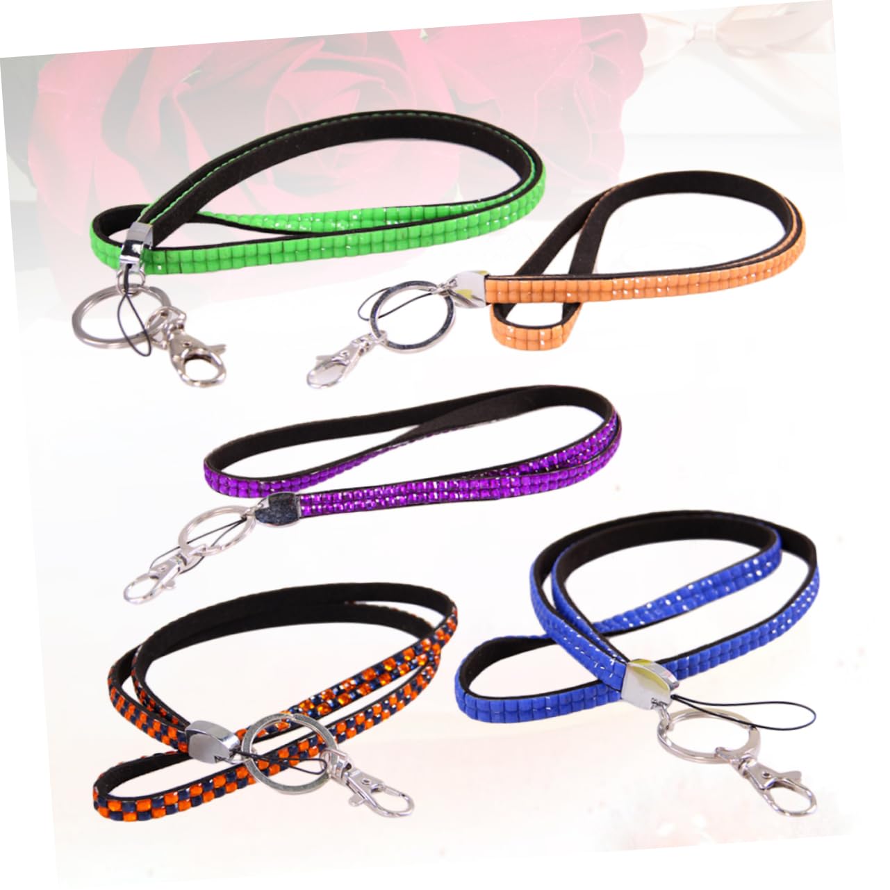 Hemobllo 15 Pcs Cordino Cassa Del Telefono Smartphone Cordino Collana Del Telefono Di Strass Id Cordini Per Badge Identificativi Cordini Del Telefono Cellulare Cinghie Di