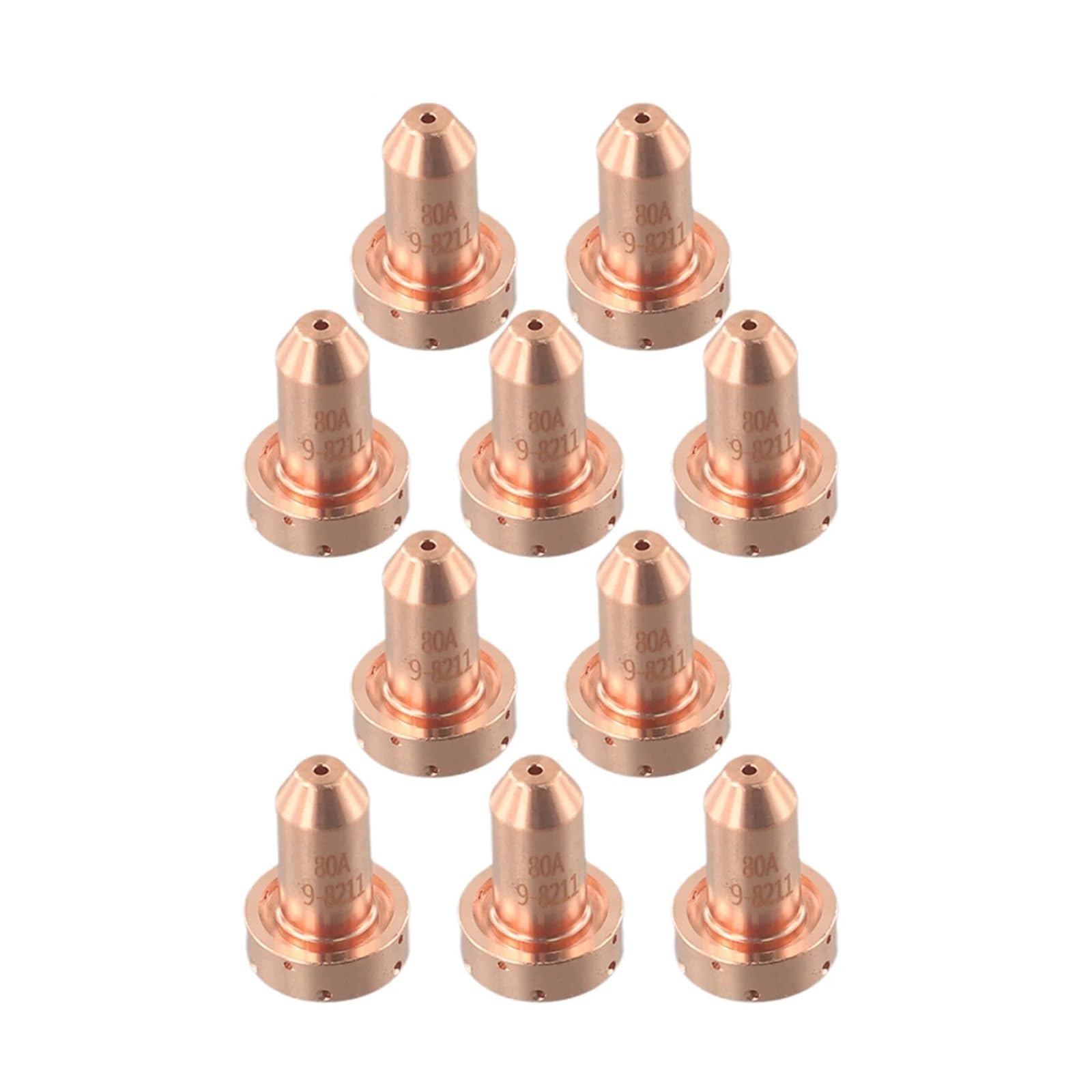 10 sztuk SL60~100 końcówki do dyszy do cięcia plazmowego 9-8211 miedź do dynamiki termicznej dysza palnika do spawania części sprzętu lutowniczego cuicui