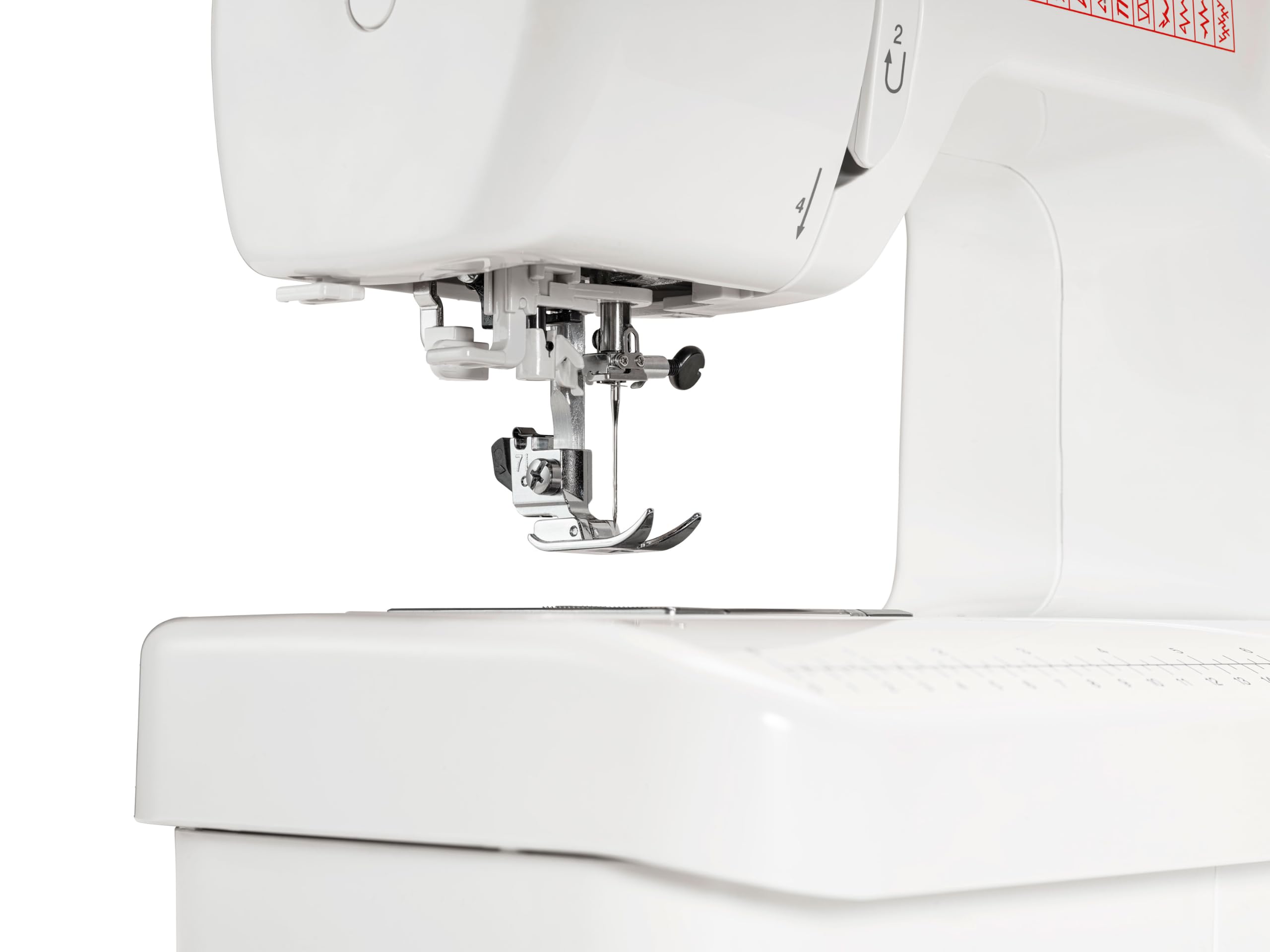 Elna Explore Macchina da cucire meccanica degli anni '320 con 19 punti con utilità, decorativa ed elastica, bobina di ricarica superiore contro la congestione dal design portatile con dimensioni del