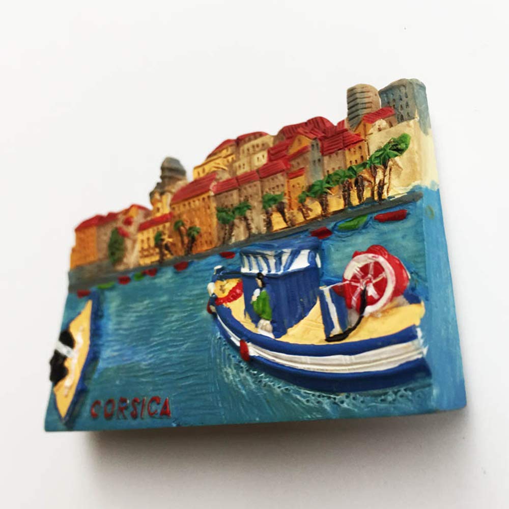 Aimant Frigo 3D Corse France - Décoration Souvenir Magnétique Résine