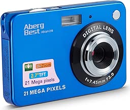 AbergBest 21 Mega Pixels LCD Rechargeable HD Digital Video Students Cameras-Indoor Outdoor for Adult Seniors Kids Blue AbergBest 21 Mega Pixels LCD Rechargeable HD Digital Video Students Cameras-Indoor Outdoor for Adult Seniors Kids Blue