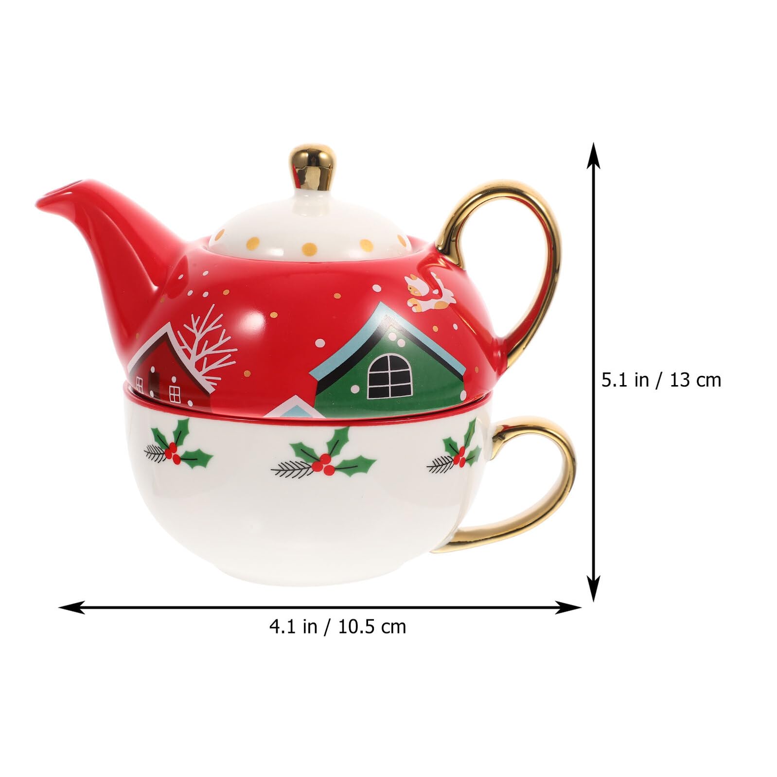 BESPORTBLE Weihnachtsbecher mit Untertasse aus Keramik Dekorative Kaffeetasse für Zuhause Weihnachts-trinkbecher mit Cartoon-motiv Multifunktions-becher für Büro und Familie