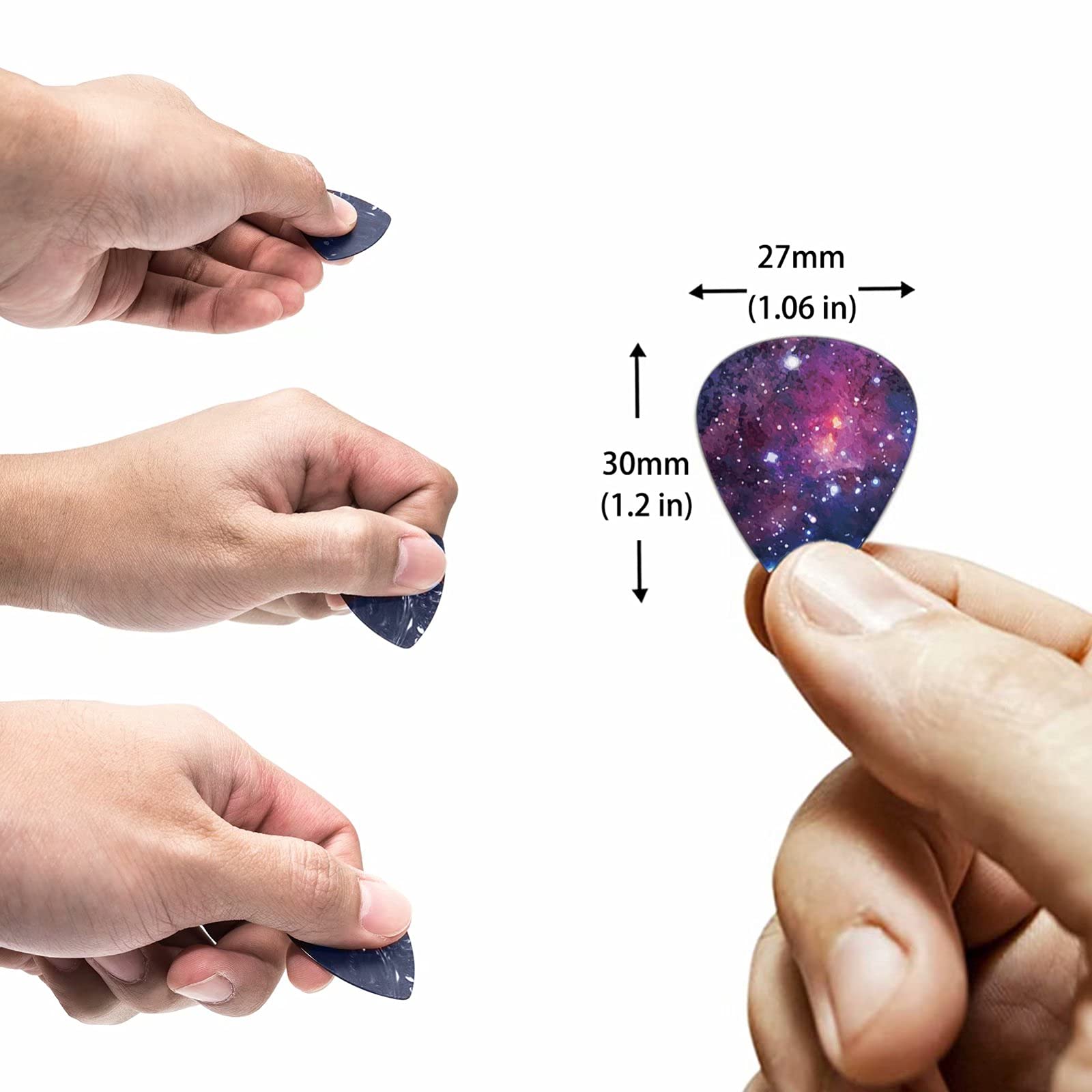 BIGULA 6 Pièces Grand Médiator De Guitare En Forme De Goutte D'eau