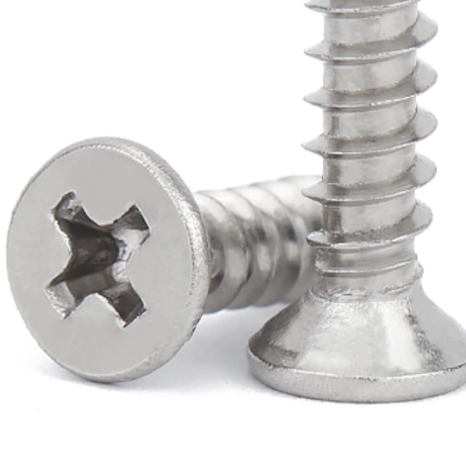 Viti autofilettanti a testa piatta Phillips, Viti autofilettanti a testa svasata in acciaio inossidabile 304, viti Phillips a testa piatta, incasso a croce standard, M4, 100 pezzi, M4*90 * 20 pezzi(M4