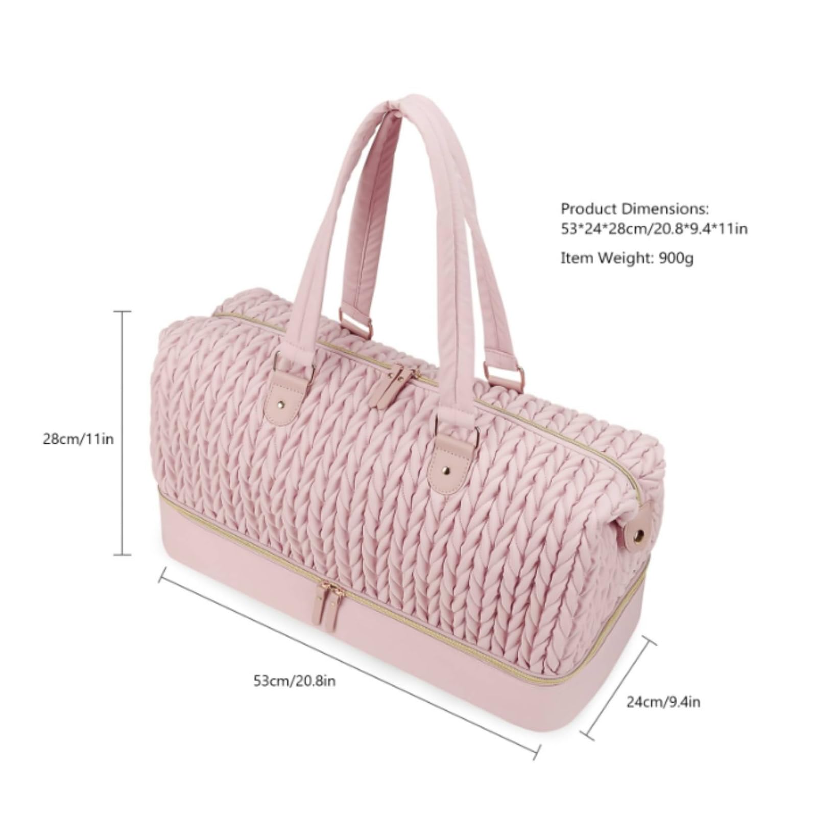 Bolso Viaje con Compartimento Inferior Acolchado Bolsa Pañales Ligero Bolso Cambiador para Mamás