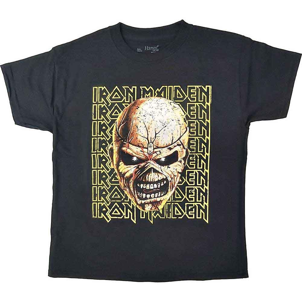 Paradiso Clothing Unisex Kids Black Iron Maiden Kids Big Trooper Head Tee - XX-Large (13/14 Yrs)