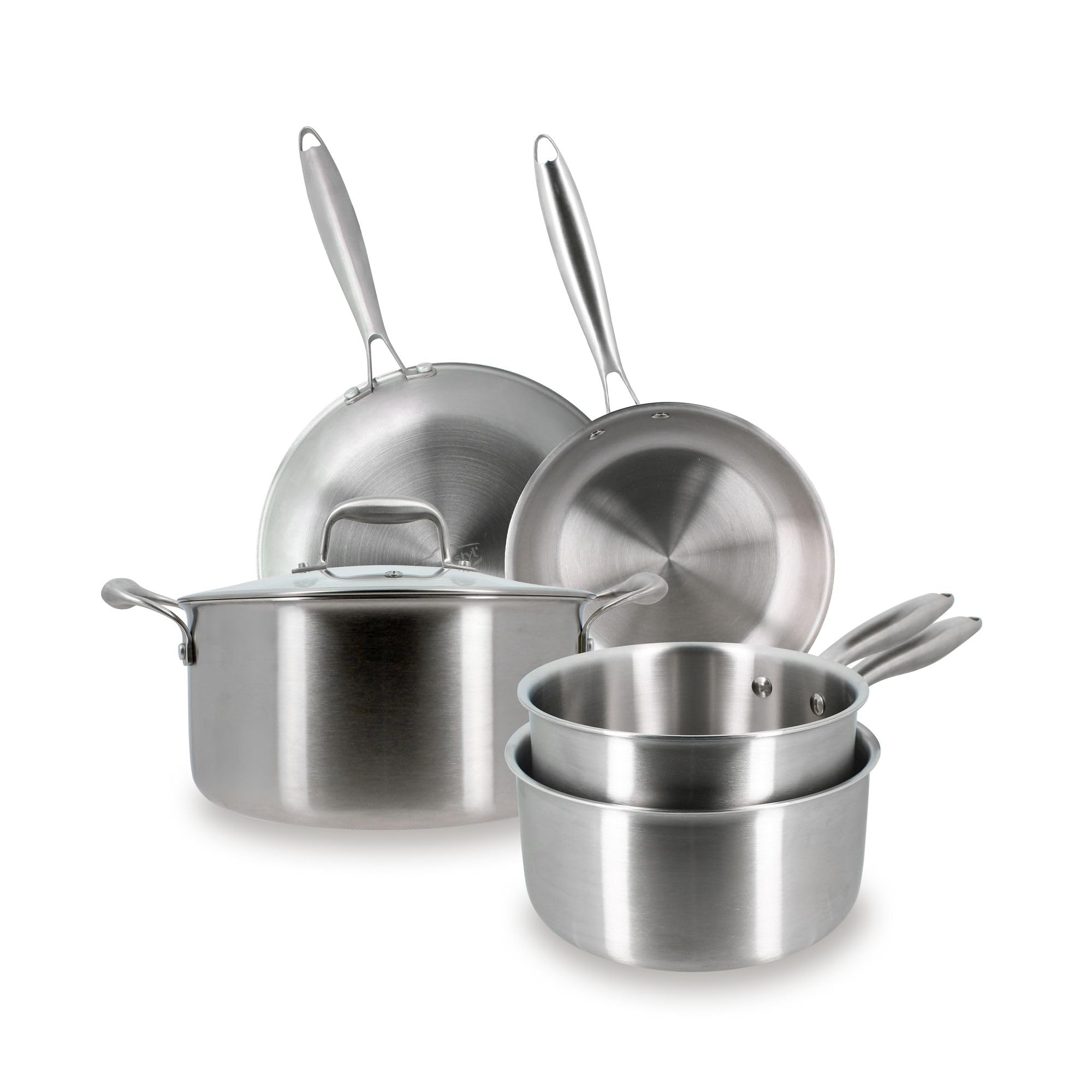 MENASTYL Trinox, batterie de cuisine inox 5 pièces, induction
