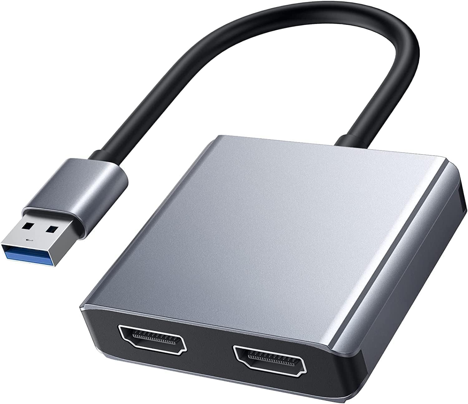 VOOCME USB HUB USB 3.0 to Dual HDMI Adapter- 4K@30Hz and 1080P@60Hz Hdmi Splitter for Dual Monitors,USB 3.0 to 2 HDMI Adapter Compatible with Windows/MaKOS/Android/Win XP (USB to Dual HDMI HUB)-picture-12