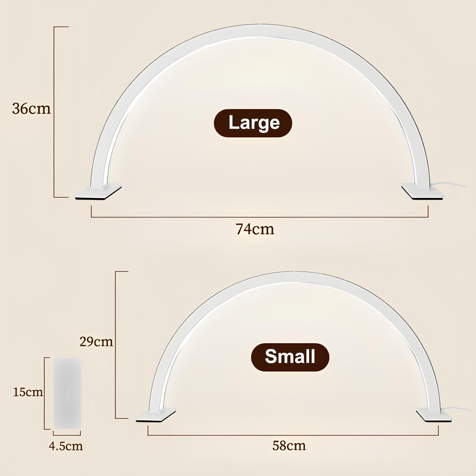 Lampada per Unghie a Mezza, Luce a Mezza per Tavolo per Unghie, Luce per Unghie per Tavolo, Luce per Unghie a Mezza Dimmerabile 3000-6000K, Luce per Ciglia per Tecnologia Delle Ciglia, Trucco, Manicur