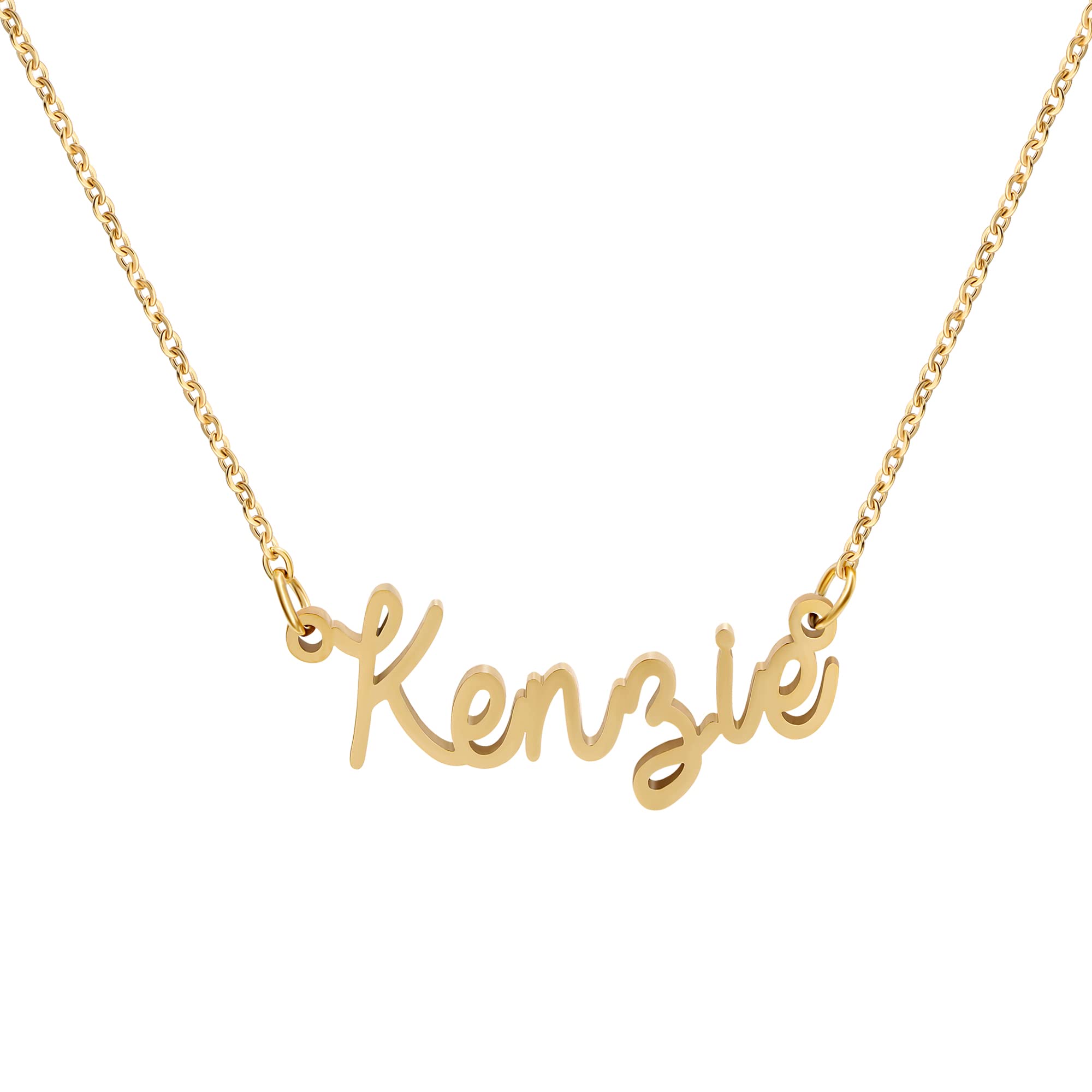 YiyangPersonalized Name Necklace 18K Gold Plated Stainless Steel pendant Jewelry Birthday Gift for Girls