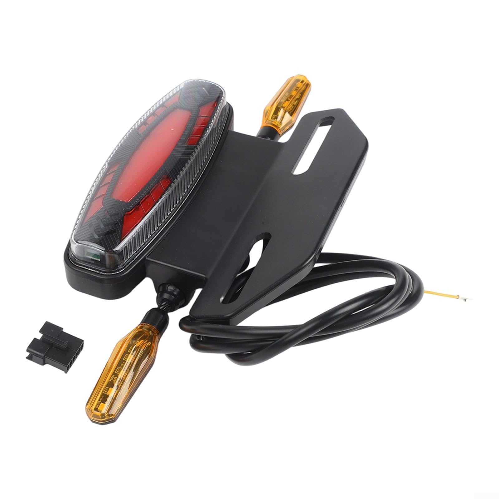 HomeVortex E-Bike LED Taillight, with Turn Signal & Brake Light, 36V/48V 6-Pin Waterproof Rear Light, for Electric Bicycle Night Cycling, Black