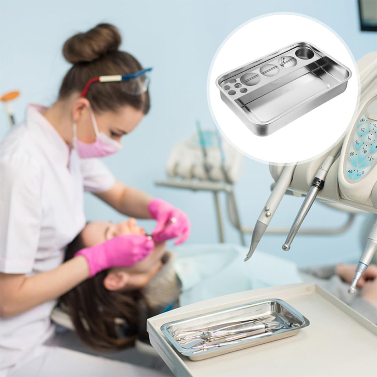 Professional Stainless Steel Therapy Tray for Laboratories and Dentists