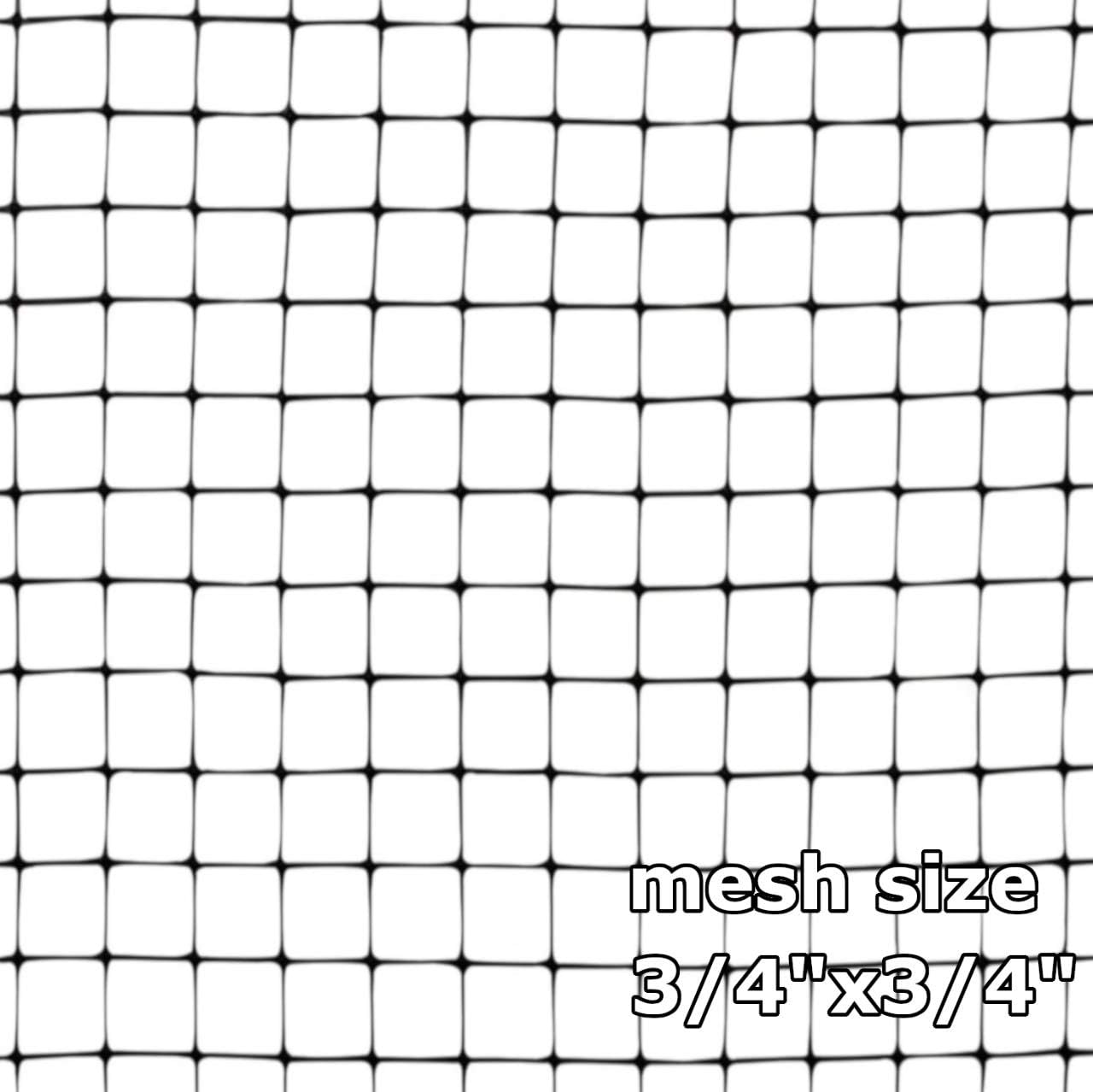 Deer and Animal Fence Barrier Netting (55gr/sq m.) 7.5' x 330' (2.3m x 100m) (mesh 19x19mm)