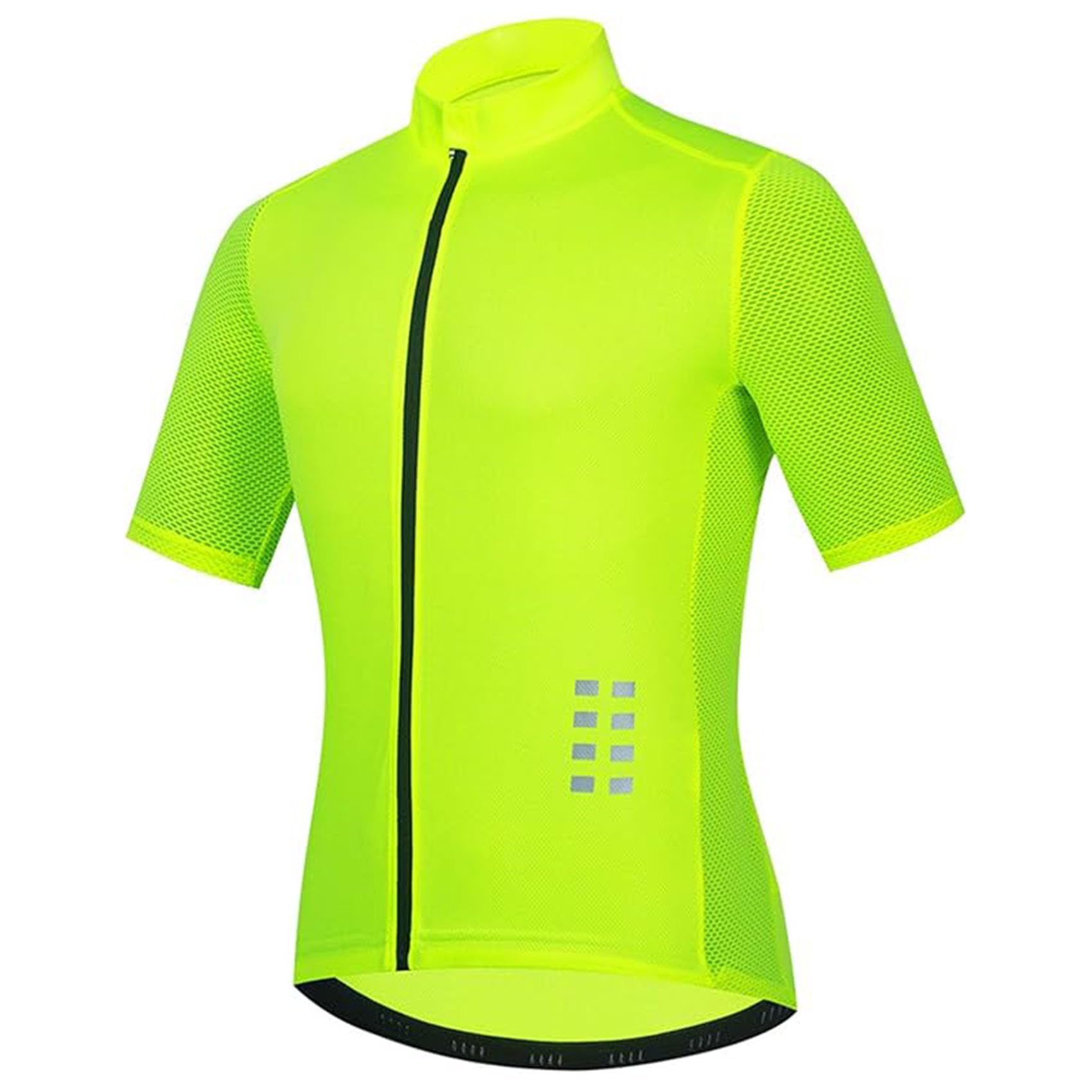 Koszulka rowerowa męskie damskie krótkie rękawy jeździeckie letnie oddychające koszulki rowerowe odblaskowe szybkoschnące rowerowe T-shirt rowerowy ubrania,Green-ASIA3XL/EUR2XL