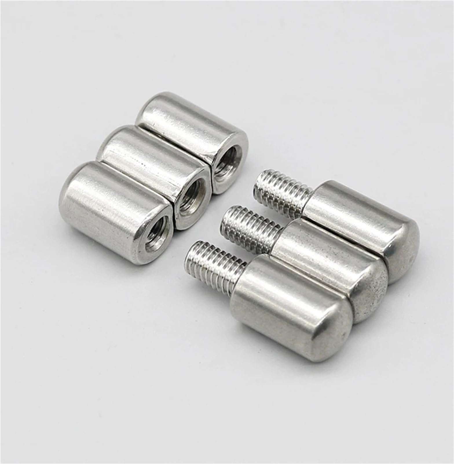 Charnière triple M6 inox 201, ferrure intérieure de meuble et quincaillerie filetée