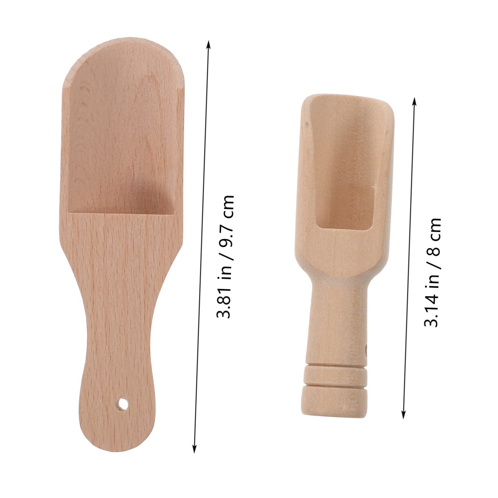 OUNONA 6Pcs Portable Wood Tea Spoons Multi Function Scoops for Convenient Tea Serving for Kung Fu and Spices Compact and Easy to Clean