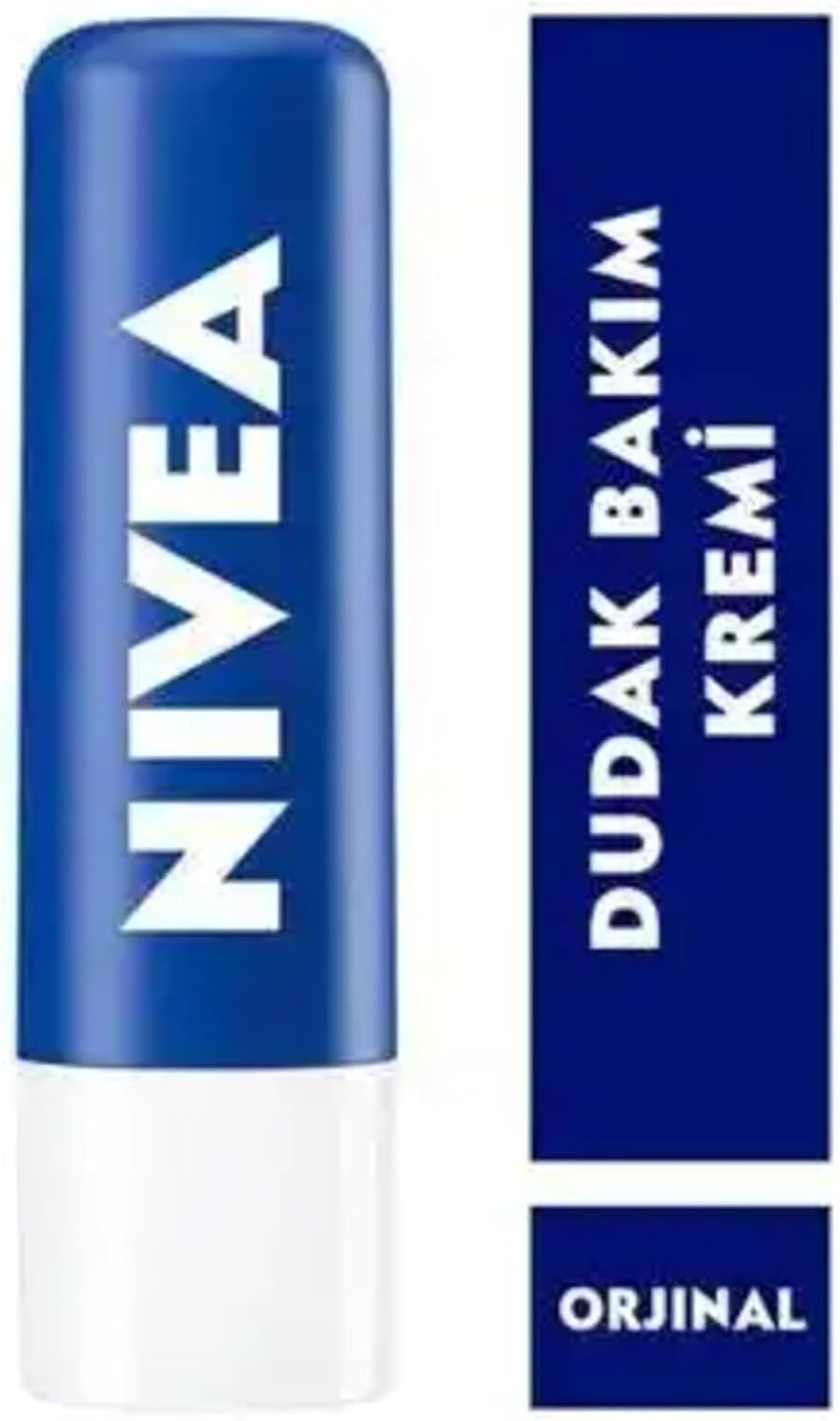 NIVEA Dudak Bakım Kremi Original Care, 12 Saat Etkili Bakım, Shea Yağı ve Pantenol