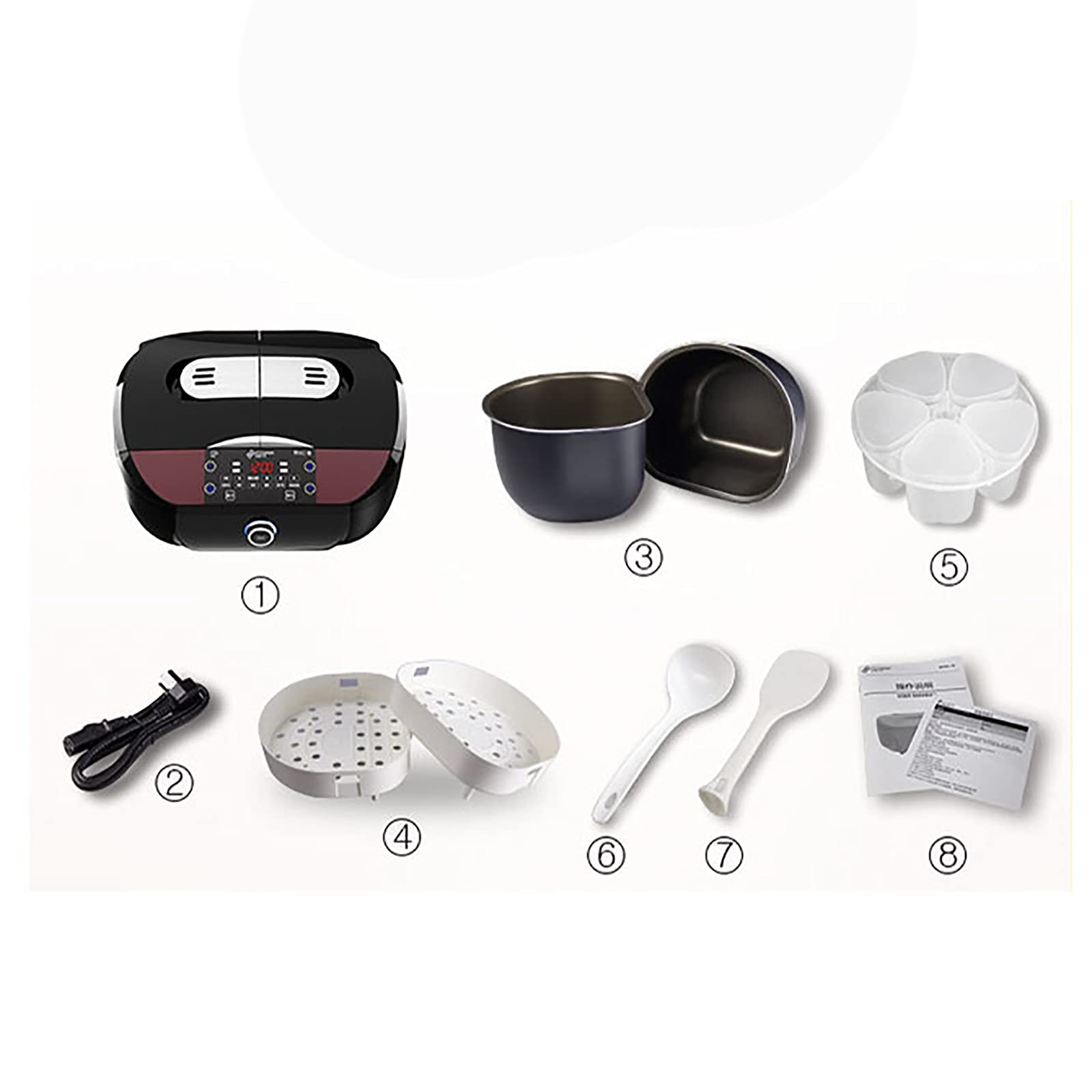 Cuiseur à Riz (9L) Home Double intérieur Grande capacité et Multifonction Rendez-Vous 24H et Isolation pour 4-12 Personnes 220-240V