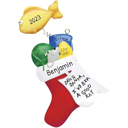 Amazon.com: Personalized Pet Ornaments 2022 - Custom Cat Ornament 2022 - Christmas Kitten Ornament Cat Stocking Christmas Tree Ornament Cat Ornaments For Christmas Tree 2022 - Free Customization : Home & Kitchen