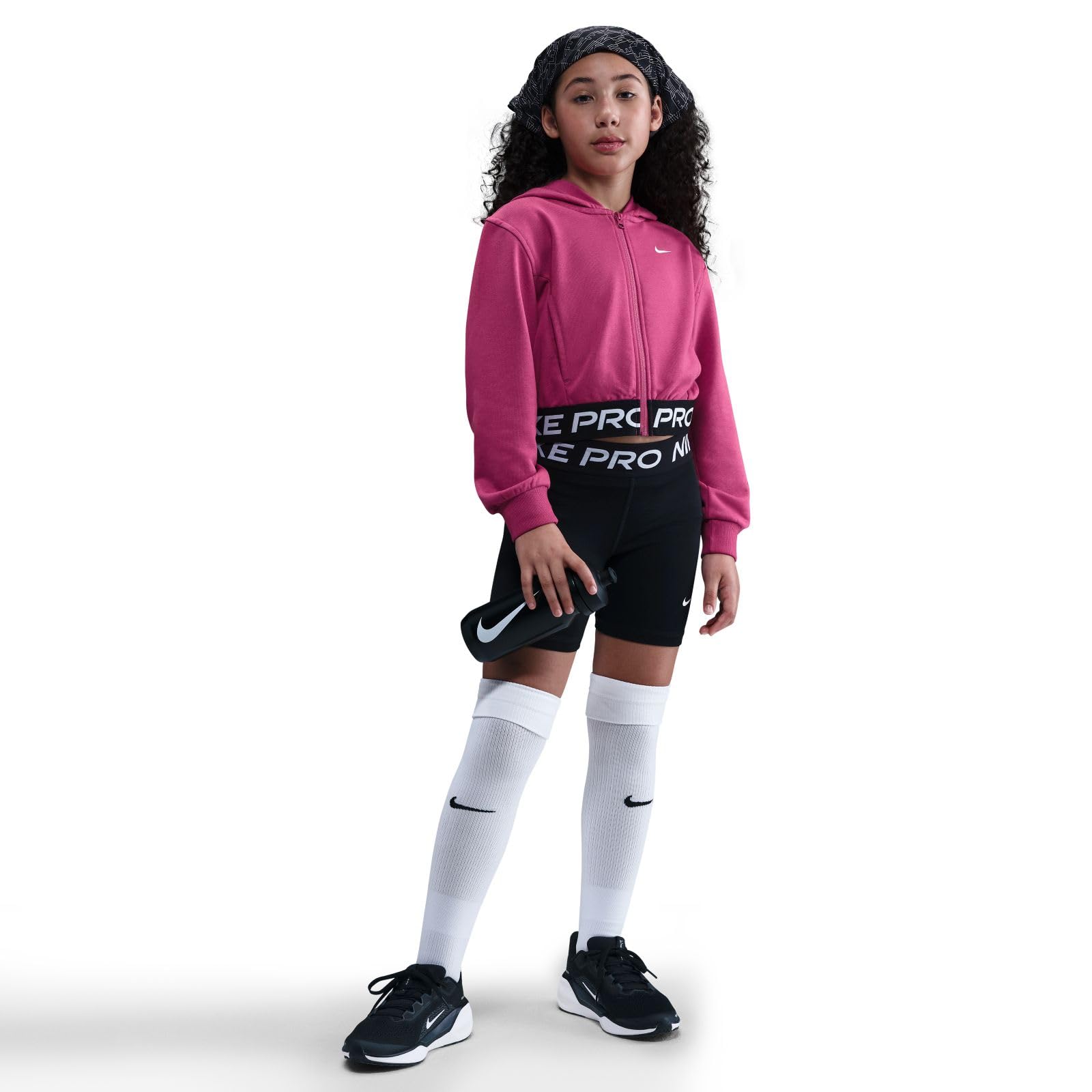 Nike Nike PRO Fleece Dri-Fit-Kapuzenjacke für Ältere Kinder (Mädchen) Giacca con Cappuccio Unisex - Bambini e Ragazzi (Pacco da 1)