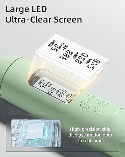 Vista 3 de YOTTOY Cuerdas de saltar para adultos - Cuerda de saltar inalámbrica con gran cuerda de saltar inalámbrica con peso para mujeres con pantalla LCD