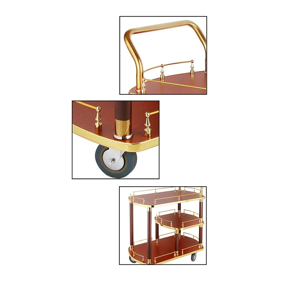 サービングトローリー/キッチンカート/ワインワゴン 楽天市場】バーカート 3段 小型 ワインカート ゴールド キッチン