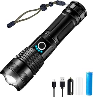 Lanterna Tática T9 Militar Super Potente Led Recarregável USB com Zoom Longo Alcance para Trilhas Sitio Fazenda Vigilante TAMO