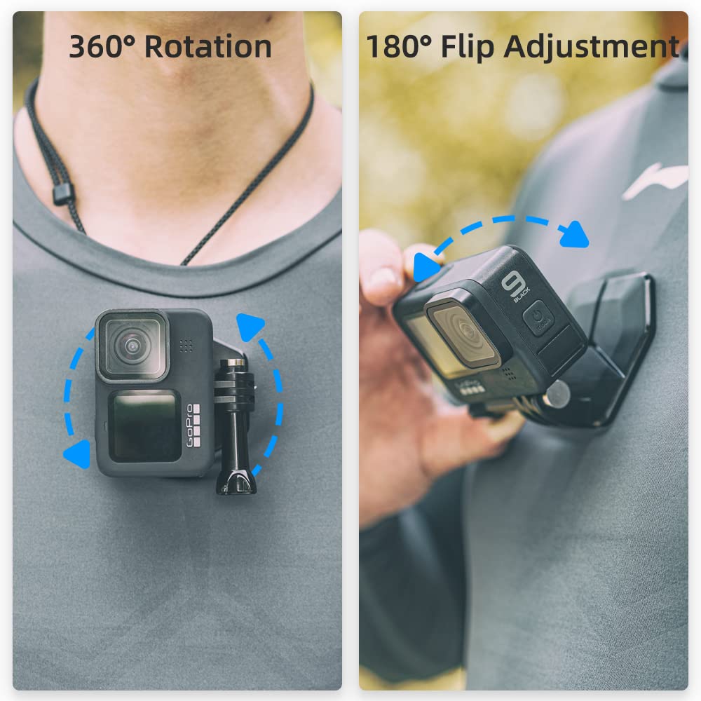 Magnetic Action Camera Mount for Go pro, Snap Mount Magnetic Fence Mount Compatible with Go pro Hero 12 11 10 9 8 7 6 5 Black, DJI Osmo Action, Crosstour/Campark/AkASO and More