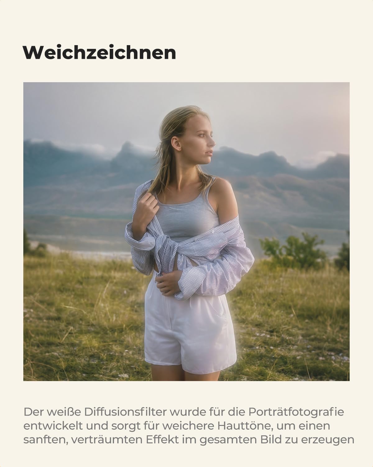 K&F CONCEPT Nebel-Effekt Diffusionsfilter 77mm Mist Filter für Landschafts- und Porträtfotografie (Nano-Xcel)