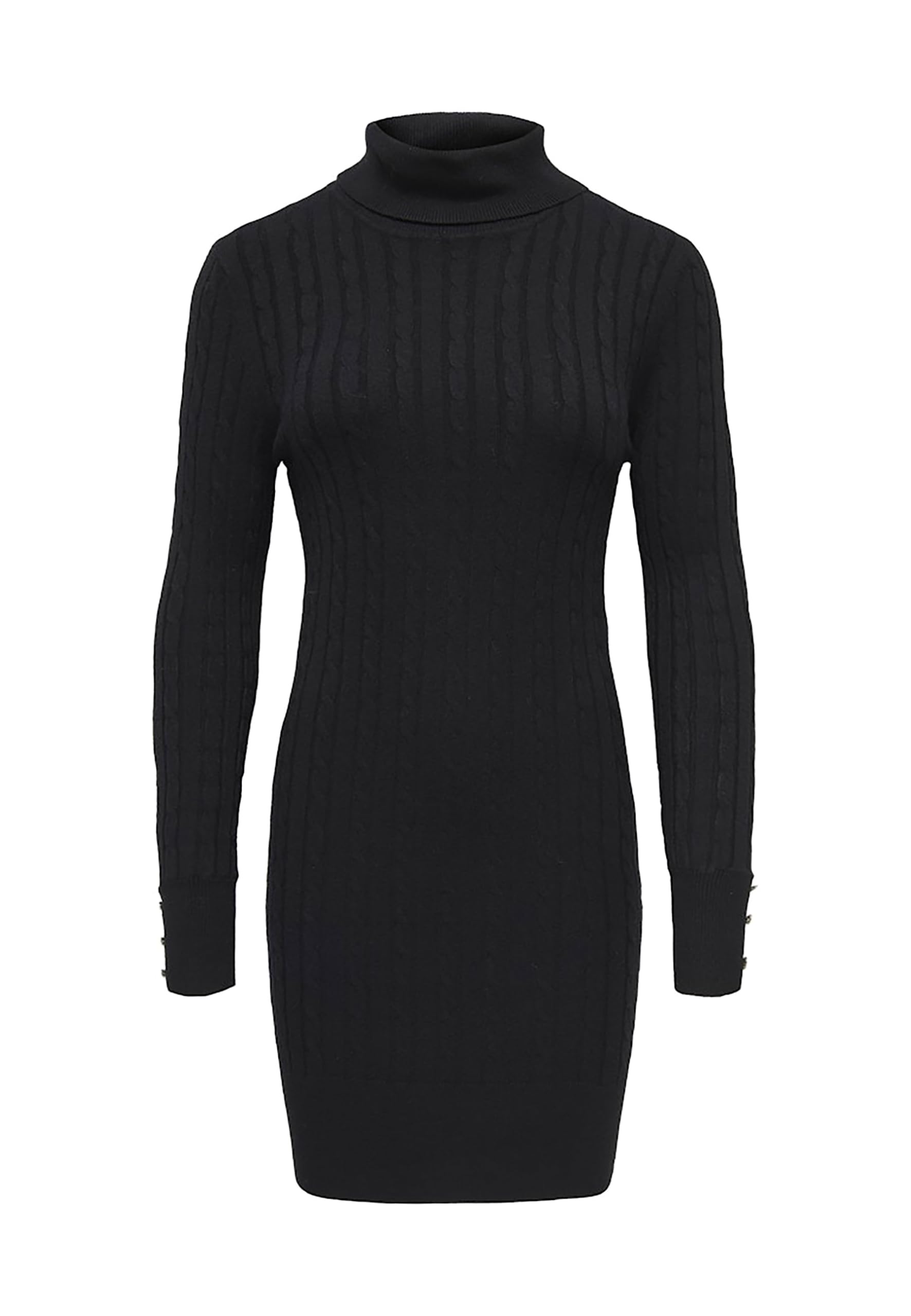 ONLY Damen Onllouis Ls Rollneck Cable Dress at KNT