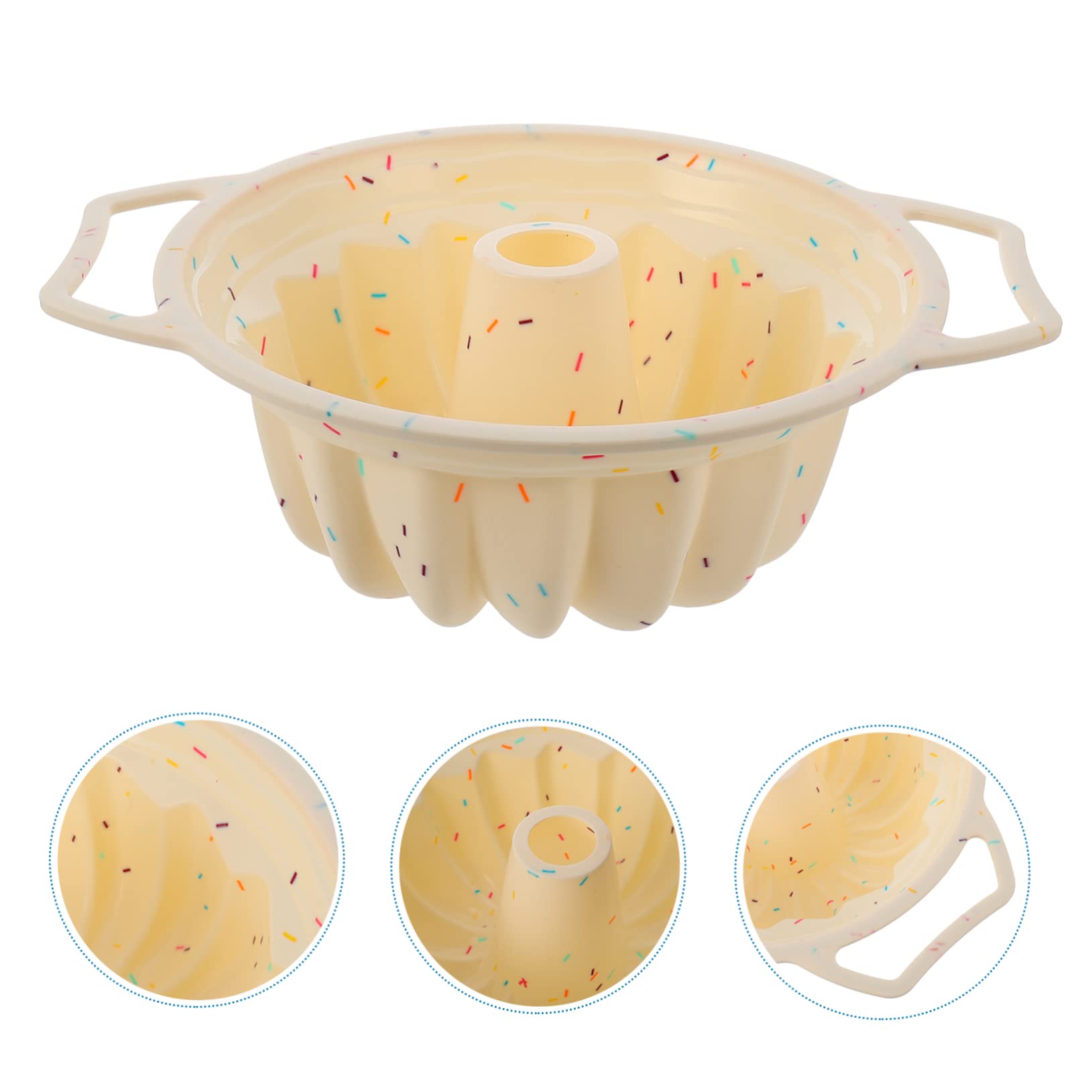 Ipetboom Stampo Antiaderente Struttura a Spirale per Torta Rotondo in Silicone e Bordi Rinforzati e Facile da Usare per Dolci e Biscotti a Casa in Pasticceria