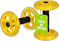 Vista 1 de Rueda de rodillo abdominal para ejercicio, equipo de peso abdominal, pesas de mano, mancuernas para dispositivo de fitness amarillo